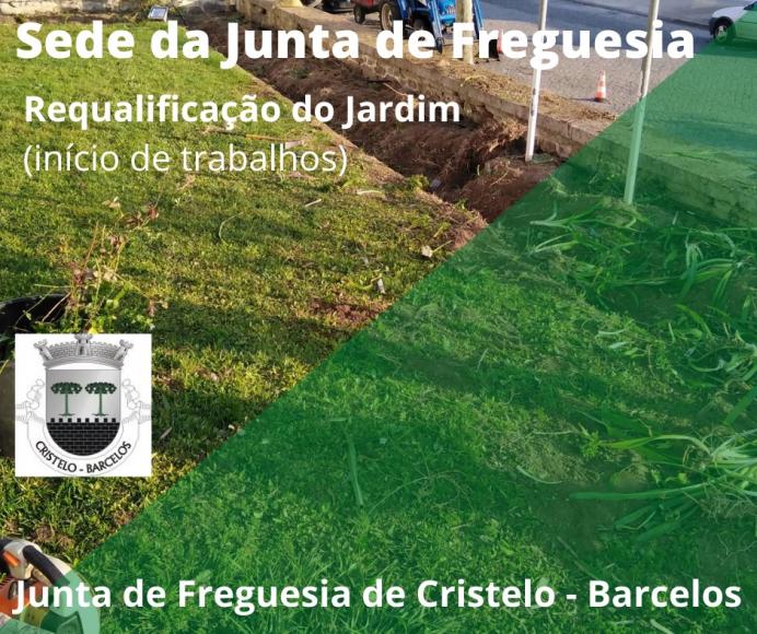 Sede da Junta - início requalificação jardim exterior