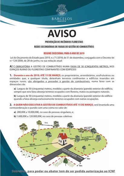 Aviso à prevenção de incêndios